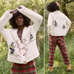 NWT - THE GREAT. The Ski Lodge Cardigan - Cream in Size 0